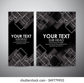 Abstract squares pattern. Brochure business design template or roll up. Vector illustration