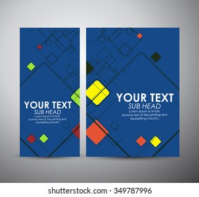 Abstract squares pattern. Brochure business design template or roll up. Vector illustration