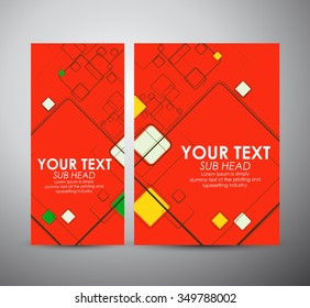 Abstract squares pattern. Brochure business design template or roll up. Vector illustration
