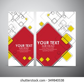 Abstract squares pattern. Brochure business design template or roll up. Vector illustration