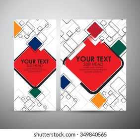 Abstract squares pattern. Brochure business design template or roll up. Vector illustration