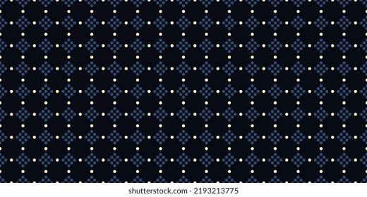 Abstract squares pattern simple geometric motif black blue colour basic continuous background. Modern fabric design textile swatch ladies dress, man shirt all over print block. High resolution image
