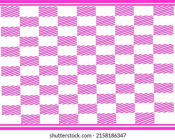 Abstract Squares pink background Checkered Lattice Pattern  stripes lines pink