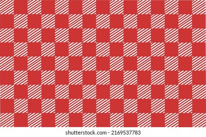 Abstract Squares red background Checkered Lattice Pattern stripes lines red