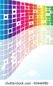 Abstract squares reflected background Vector. Also available in raster.