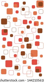 Abstract squares in retro style background pattern