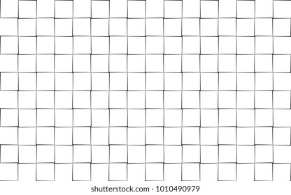 Abstract squares seamless pattern. Stroke vector background. optic illusion wave effect