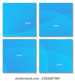 abstract squares set bright blue wave colorful gradient background for business
