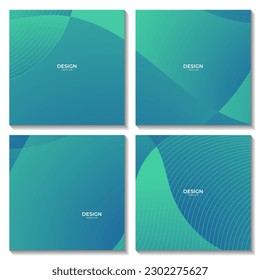 abstract squares set colorful gradient wave background for business