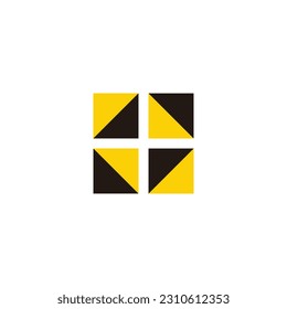 abstract squares shadow colorful simple logo vector 