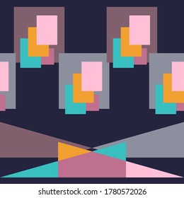 Abstract squares triangles pattern background