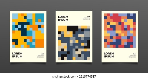 abstract squares vector background cover design template for flyer brochure poster card