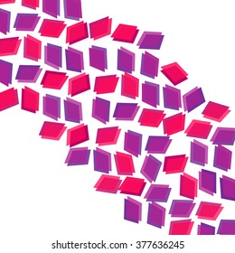 Abstract squares vector colorful background. 
The flow of the falling squares