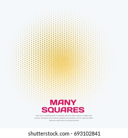 Abstract squares vector design elements for graphic layout.