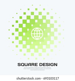 Abstract squares vector design elements for graphic layout.