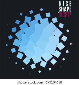 Abstract squares vector design elements for graphic layout.