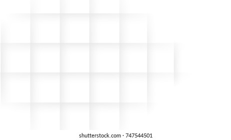 Abstract Squares White and Gray Vector Backgrounds