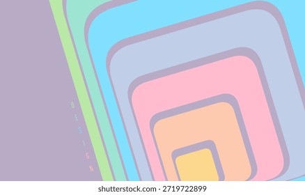 Abstrair quadrados dentro de quadrados. Perspectiva de túnel quadrado. Ilustração da arte óptica. Padrão de vetor 3d para brochura, cartaz, apresentação, folheto ou banner.