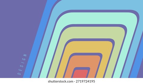 Abstrair quadrados dentro de quadrados. Perspectiva de túnel quadrado. Ilustração da arte óptica. Padrão de vetor 3d para brochura, cartaz, apresentação, folheto ou banner.