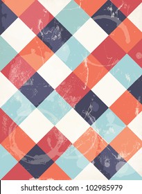 Abstract squary colorful retro background