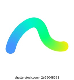 Abstract squiggle background with wavy gradient lines, colorful ribbon shapes, fun organic pattern, 3D curved design elements. Flat vector illustration isolated on white background.