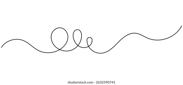 Abstract squiggle line for design element