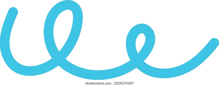Abstract Squiggle Line Element Illustration