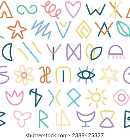 Abstract squiggle pattern vector illustration
