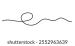 Abstract Squiggle wavy thin line. Squiggle Line Element banner. Vector illustration. 333