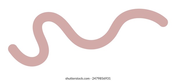 Abstract Squiggle wavy thin line. Squiggle Line Element banner. Vector illustration.