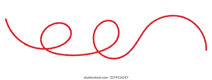 Abstract Squiggle wavy thin line. Squiggle Line Element banner. Vector illustration.