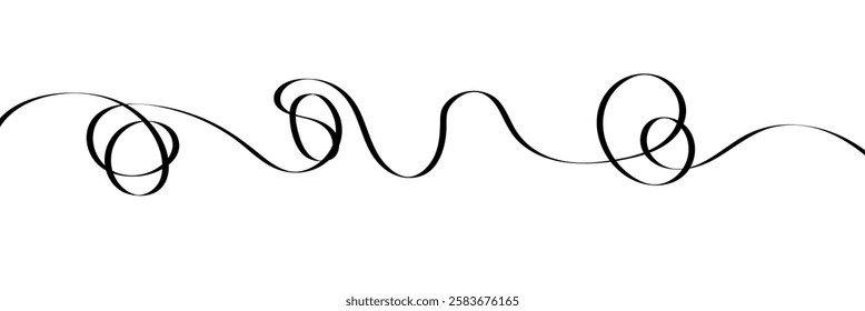 Abstract squiggly line pattern background with wavy and irregular loops. Thin curvy shapes background. Flat vector illustration isolated.
