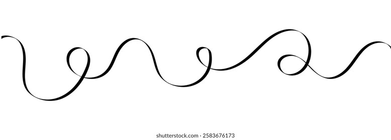 Abstract squiggly line pattern background with wavy and irregular loops. Thin curvy shapes background. Flat vector illustration isolated.
