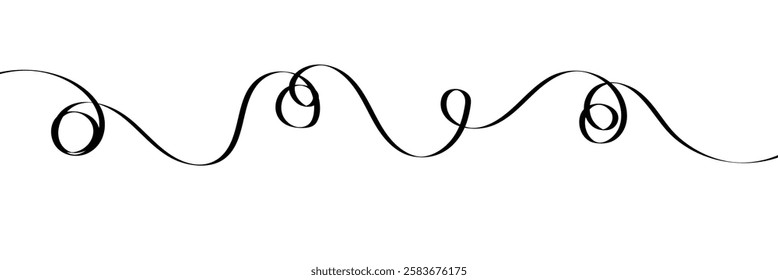 Abstract squiggly line pattern background with wavy and irregular loops. Thin curvy shapes background. Flat vector illustration isolated.
