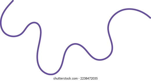 Abstract squiggly line thin shape illustration