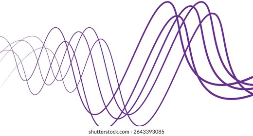 Abstract squiggly line thin shape illustration	
