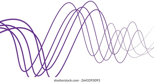 Abstract squiggly line thin shape illustration	

