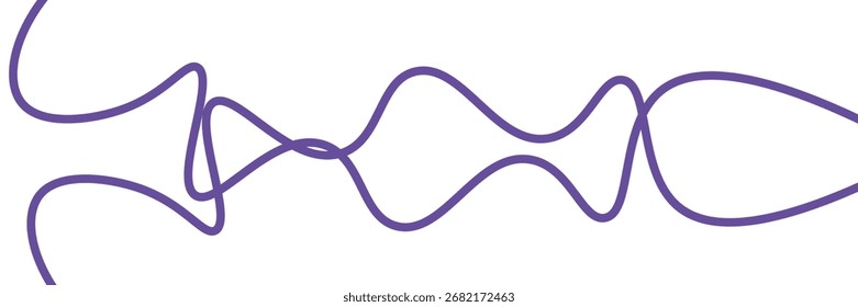 Abstract squiggly line thin shape illustration.eps10