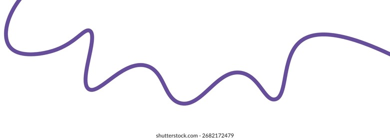 Abstract squiggly line thin shape illustration