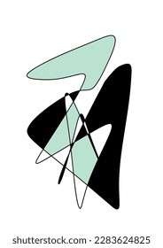 Abstract squiggly modern background with continuous lines.