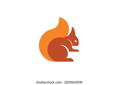 abstract squirrel animal icon vector