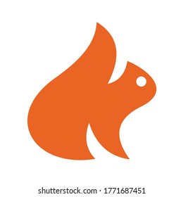 Abstract Squirrel Logo Design Template