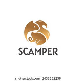 Abstract Squirrel Logo Design template