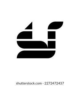 Abstract squirrel logo. Vector drawing and illustration.