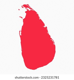 Resumen de Sri Lanka Simple Map Background, se puede usar para diseños de negocios, diseños de presentaciones o cualquier diseño adecuado.