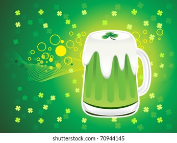 abstract st Patrick beer background vector illustration