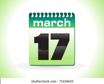 abstract st patrick calender vector illustration