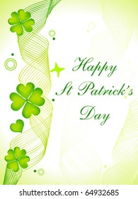 abstract st Patrick day card vector illustration