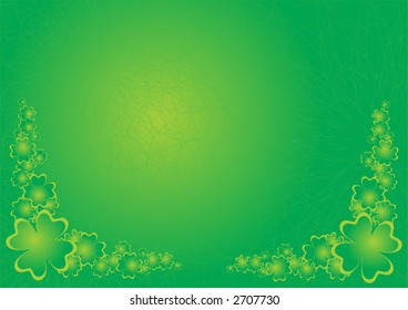 Abstract St. Patrick Day clover background
