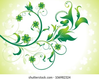 abstract st patrick floral background vector illustration